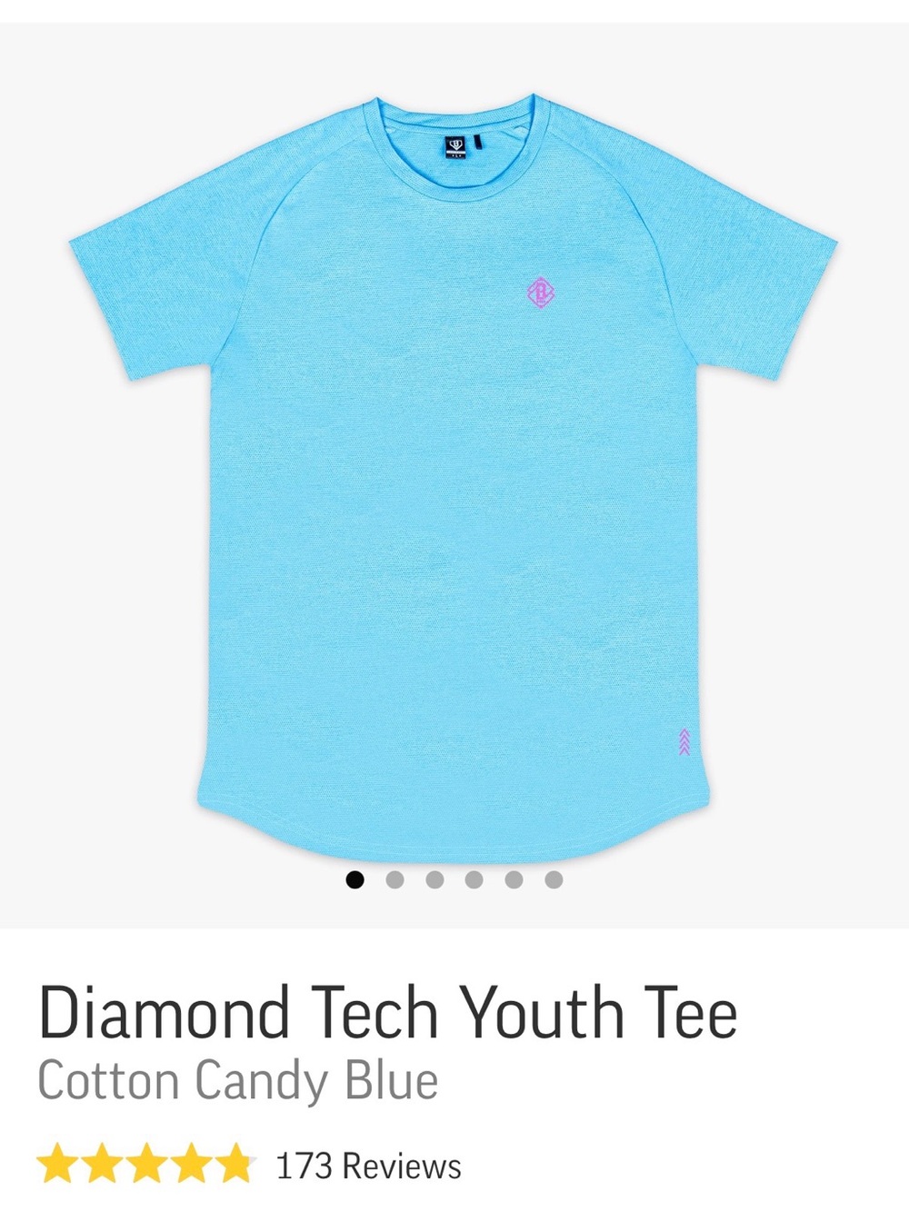 Baseball Lifestyle 101 - Short Sleeve Cotton Candy Blue Diamond Tech Tee